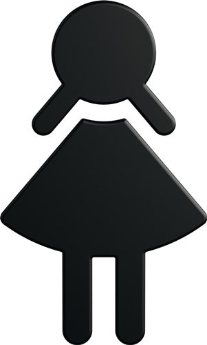 Symbol Frau 80191B020 PA Farb-Nr90 B87mm H150mm S3mm HEWI