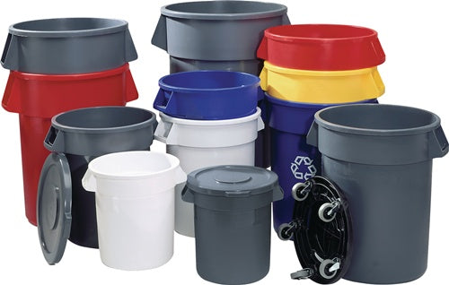 Stapeldeckel Kunststoff grau Ø 495 mm passend für Mehrzwecktonne 76 l RUBBERMAID