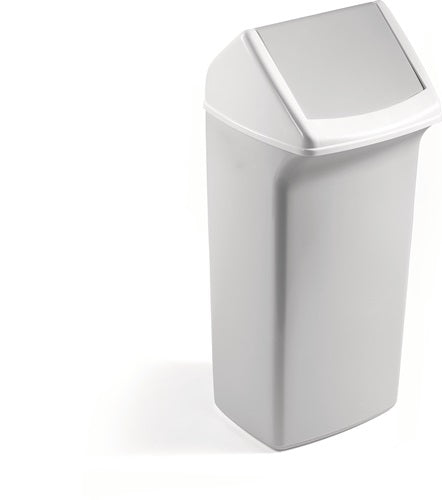 Wertstoffsammler 40 l H747xB320xT366mm weiß / grau mit Deckel DURABLE – Ansicht 3