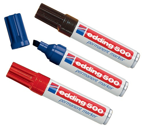 Permanentmarker 500 schwarz Strichbreite 2-7 mm Keilspitze EDDING - VPE: 10