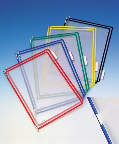 Sichttafel PVC mit Drahtrahmen kunststoffummantelt schwarz DIN A4 reflexionsfrei 10St/Btl TARIFOLD