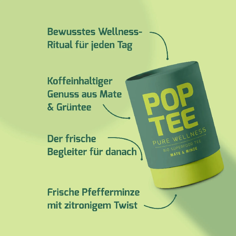 Pure Wellness - Mate & Minze | Bio-Tee – POP TEE – Ansicht 3