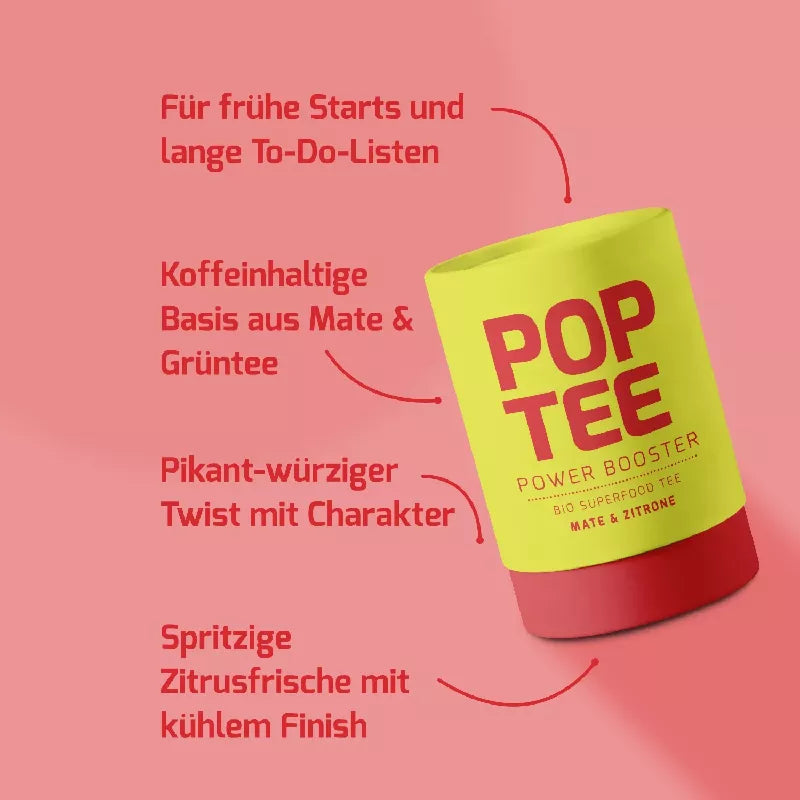 Power Booster - Mate & Zitrone | Bio-Tee – POP TEE – Ansicht 3