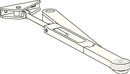 Rastfeststellarm weiß 9016 Feststellgestänge f TS 71 und TS 72 DORMAKABA – Ansicht 3