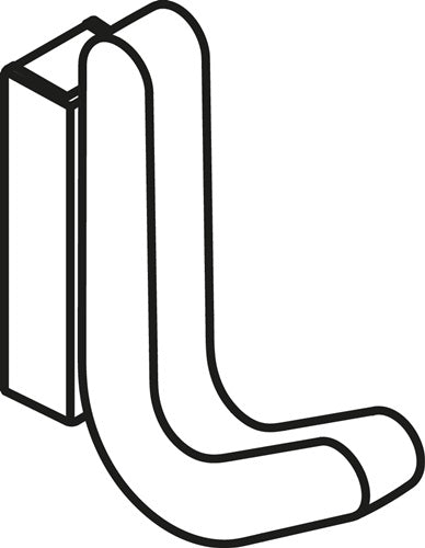 Einzelhaken Serie 477 matt elastisch Kunststoff (TPU) 18 senfgelb Höhe 68 mm HEWI – Ansicht 3