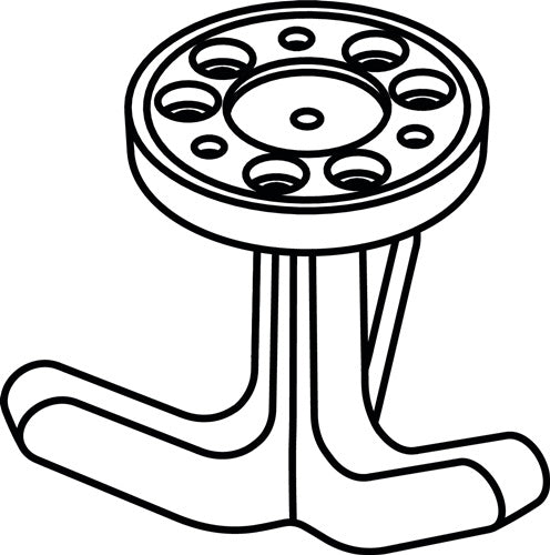 Dreifachhaken Serie 477 matt elastisch 95 felsgrau Höhe 69 mm Ø 51 mm HEWI – Ansicht 4