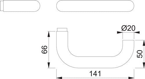 Türdrückerlochteil Paris E138Z Edelstahl F69 Edelstahl matt Vierkant 8 mm DIN links / rechts HOPPE – Ansicht 3