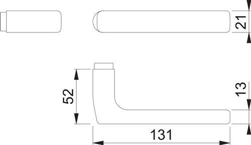 Türdrückerlochteil Dallas E1643Z Edelstahl F69 Edelstahl matt Vierkant 8 mm DIN links / rechts HOPPE – Ansicht 3