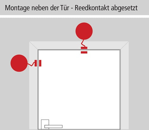 Überwachungsgerät Dexcon ohne Voralarm Überwachung von Türen und Fenstern Kunststoff rot GFS – Ansicht 5