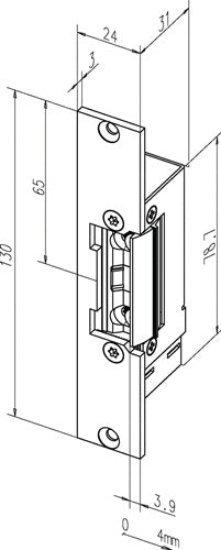 Fluchttüröffner 33280 100 mA: 24 / 200 mA: 12 V ASSA ABLOY – Ansicht 4