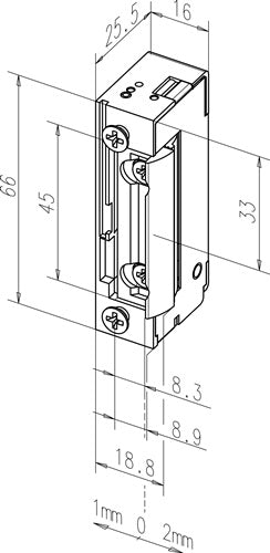 Elektrotüröffner 118 10-24 V AC/DC Standard DIN links / rechts Radiusfalle ASSA ABLOY – Ansicht 4