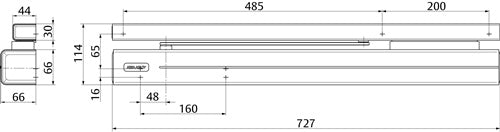 Sicherheits-Gleitschienen-Türschließer DC700G-FT-BGS Normalmontage Bandgegenseite silber EN 3-6 ASSA ABLOY – Ansicht 4