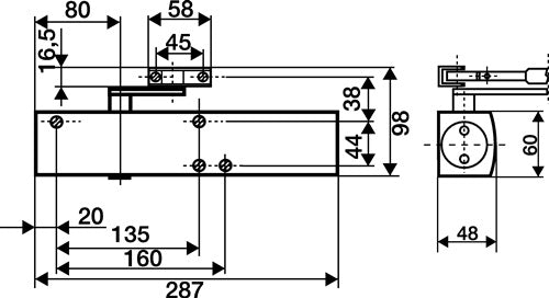 Scherentürschließer TS 4000 silber EN 5-7 ohne Gestänge GEZE – Ansicht 4