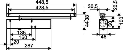 Türschließer TS 5000 Normalmontage Bandseite weiß 9016 EN 2-6 GEZE – Ansicht 4