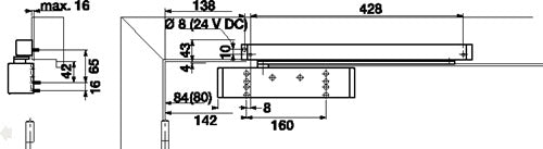 Türschließer TS 93 B Normalmontage Bandseite silber EN 2-5 DORMAKABA – Ansicht 4