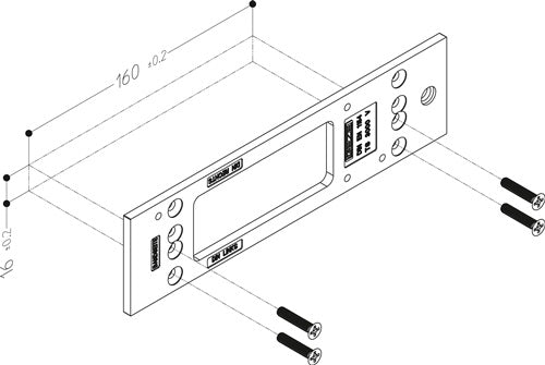 Montageplatte weiß 9016 passend für TS 3000 GEZE – Ansicht 3