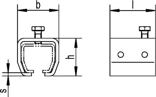 Übersteckmuffe -4 1304 Profil 300 Stahl blank HELM – Ansicht 3