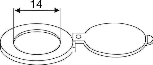 Schließer für Türspion Messing verchromt Innen-Ø 14 mm BMB – Ansicht 3