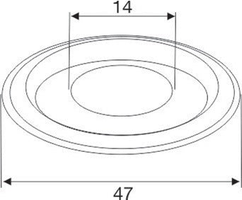 Abdeckrosette zu Türspion Messing verchromt Innen-Ø 14 mm Außen-Ø 46 mm BMB – Ansicht 3