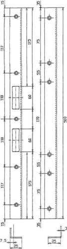 Sicherheitswinkelschließblech Länge 500 mm Breite 25 mm Stärke 3 mm Stahl verzinkt 006/650 SCHNEGEL – Ansicht 3