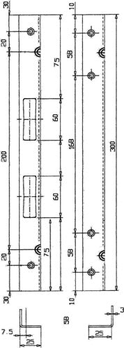 Sicherheitswinkelschließblech Länge 300 mm Breite 25 mm Stärke 3 mm Stahl verzinkt 006/910 SCHNEGEL – Ansicht 3