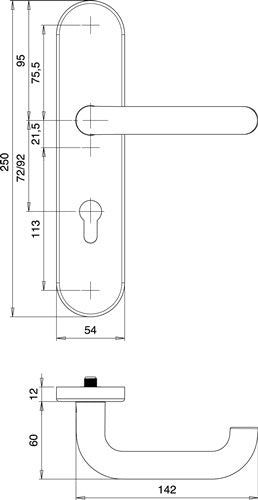 Schutzgarnitur Logo 8753/9203 Aluminium F1 92 mm 65-75 mm EDI – Ansicht 3