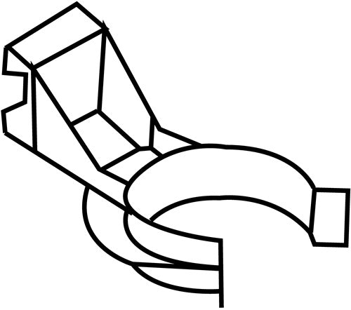 Sockelblendenhalter mit Clip Kunststoff schwarz ab 70 mm zum Anschrauben HETTICH - VPE: 10