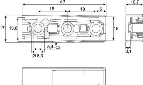 Schwerlast-Verbinder Solid F Zamak 52 mm BMB – VPE: 100 – Ansicht 4