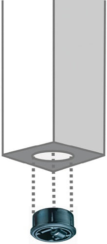 Kunststoffglocke Ø 65 mm Tragfähigkeit 50 kg Einpresstiefe 18 mm harte Böden BS ROLLEN – Ansicht 3