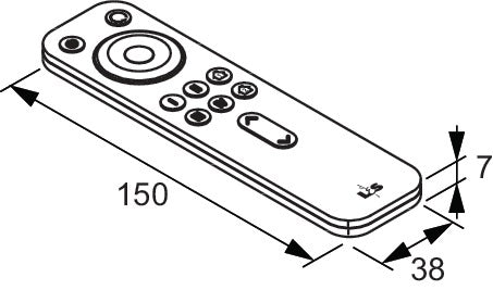 LED Funkfernbedienung Serie Frankfurt 4-Kanal weiß L&S – Ansicht 3