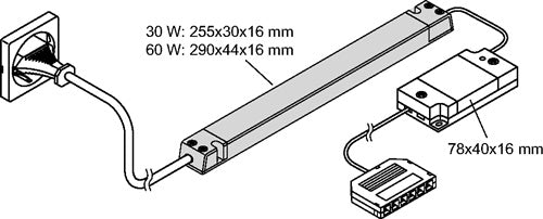 Emotion 1-Kanal Funksteuerung Serie Frankfurt 230 V 24 V 60 W 6-fach Verteiler L&S – Ansicht 3