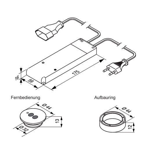 HV-Funkschalterset 230 V 575 W weiß L&S – Ansicht 3