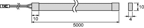 LED-Band Octopus warmweiß 24 V 10 W/m Länge 5000 mm Breite 4 mm L&S – Ansicht 4