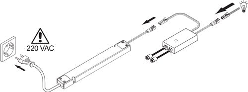 Mini IR-Sensorschalter switch 24 V 24 V Länge 60 mm 72 W weiß L&S – Ansicht 6