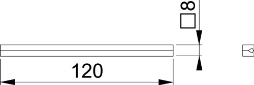 Vierkantstift Profilstift Vierkant 8 x 120 mm Eisen verzinkt 2-teilig HOPPE – Ansicht 3