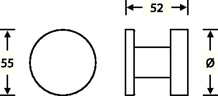 Türknopf 23 0829 0005 Aluminium 0105 Aufnahme 8 mm gerade FSB – Ansicht 3