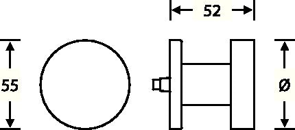 Türknopf 23 0829 0005 Aluminium 0105 Aufnahme 8 mm gerade FSB – Ansicht 4