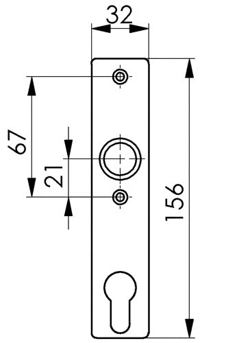 Zylinderkurzschild 497Z Leichtmetall F1 / silberfarbig PZ 72 mm AMF – Ansicht 3