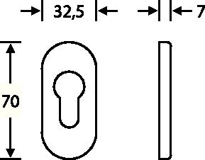 Schlüsselrosette 17 1757 Aluminium 0105 PZ oval FSB - VPE: 2 – Ansicht 3