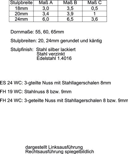 Zimmertür-Einsteckschloss BAD 20/ 65/78/8 mm DIN rechts silber abgerundet Klasse 3 Zinkdruckguss SSF – Ansicht 4