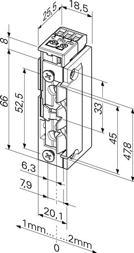 Elektrotüröffner 11863 ProFix 2 22-42 V AC/DC Standard DIN links / rechts mit FaFix ASSA ABLOY – Ansicht 3