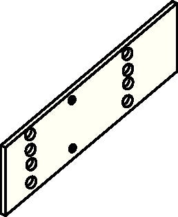 Montageplatte weiß 9016 passend für TS 83 EN 3 - 6 DORMAKABA – Ansicht 3