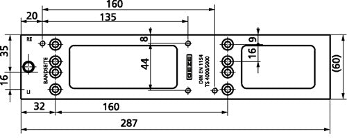Montageplatte passend für TS 4000 / 5000 silber GEZE – Ansicht 3