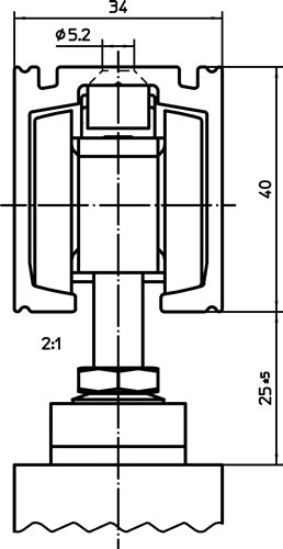 Einzugsdämpfung Perlan 140 SoftStop 80 kg EV 1 Erweißerungs-Set 1290 - 1700 mm GEZE – Ansicht 5