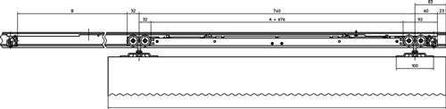 Einzugsdämpfung Perlan 140 SoftStop 80 kg EV 1 Erweißerungs-Set 750 - 1290 mm GEZE – Ansicht 4
