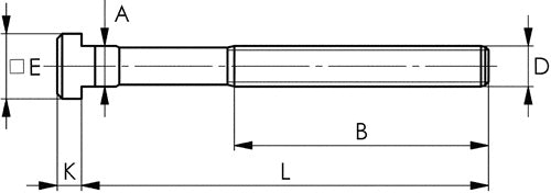 T-Nutenschraube (DIN 787) T-Nut 20 mm M20 Länge 125 mm Güteklasse 88 AMF – Ansicht 3