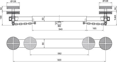 Querträger BH1CB1000 1000 kg BAHCO – Ansicht 3