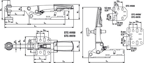 Waagrechtspanner STC-HH20 Größe 20 waagrechte gründplatte BESSEY – Ansicht 4