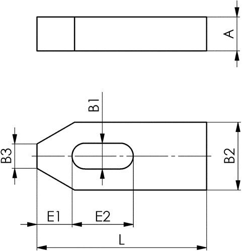 Spanneisen DIN 6314 für T-Nut 16 + 18 mm Länge 125 mm AMF – Ansicht 3