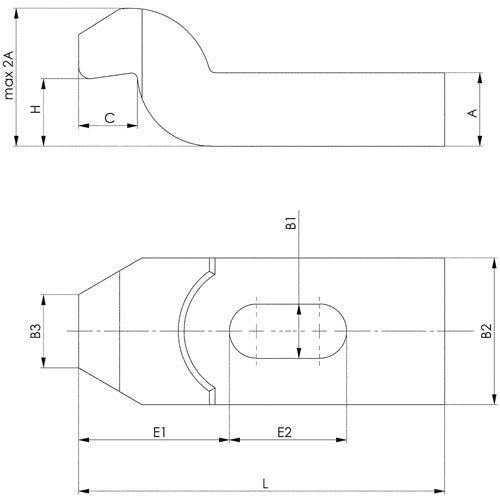 Spanneisen DIN 6316 für T-Nut 12 + 14 + 16 mm Länge 125 mm AMF – Ansicht 3